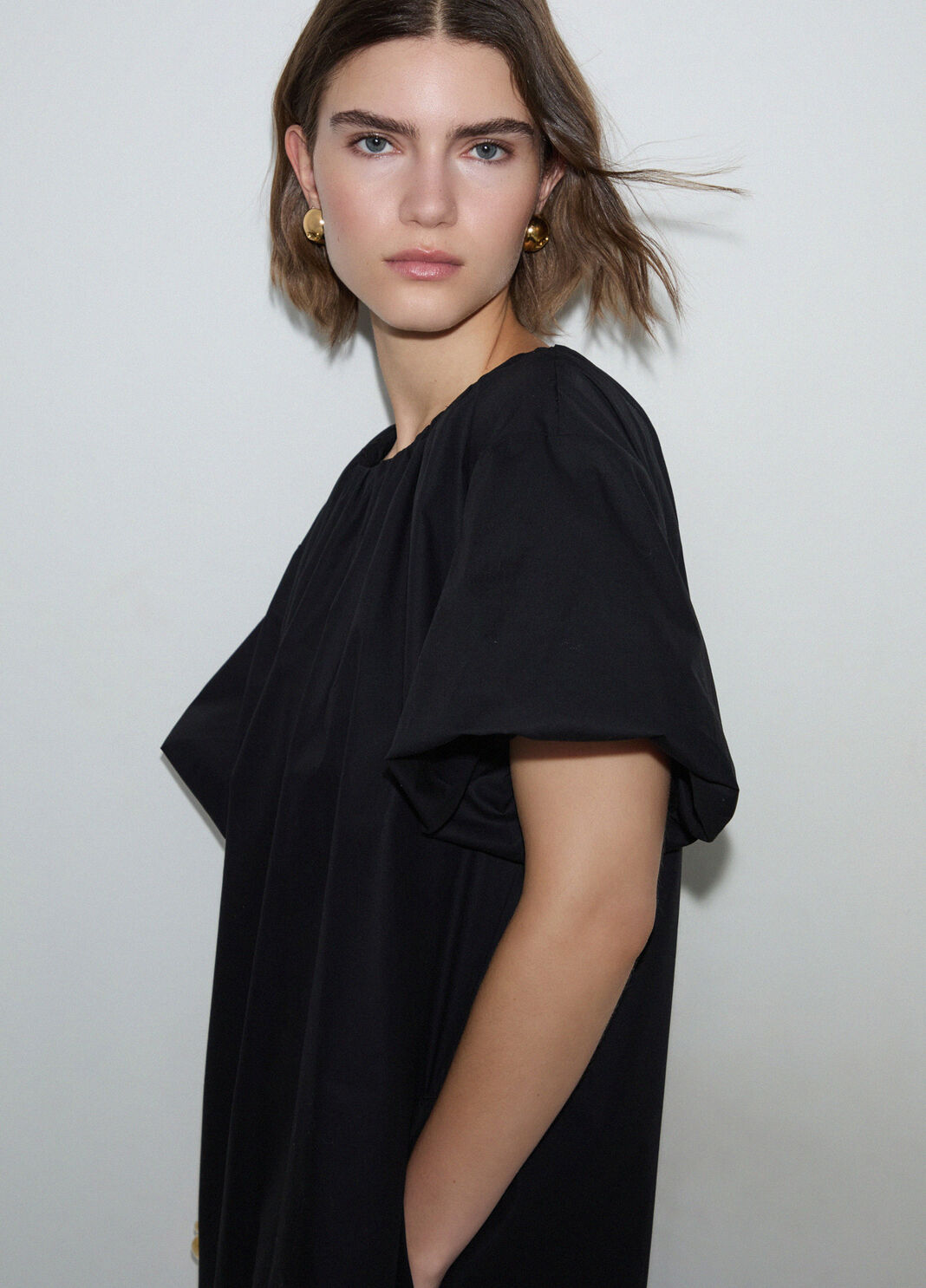 Short poplin dress black Liu Jo - large image number 3