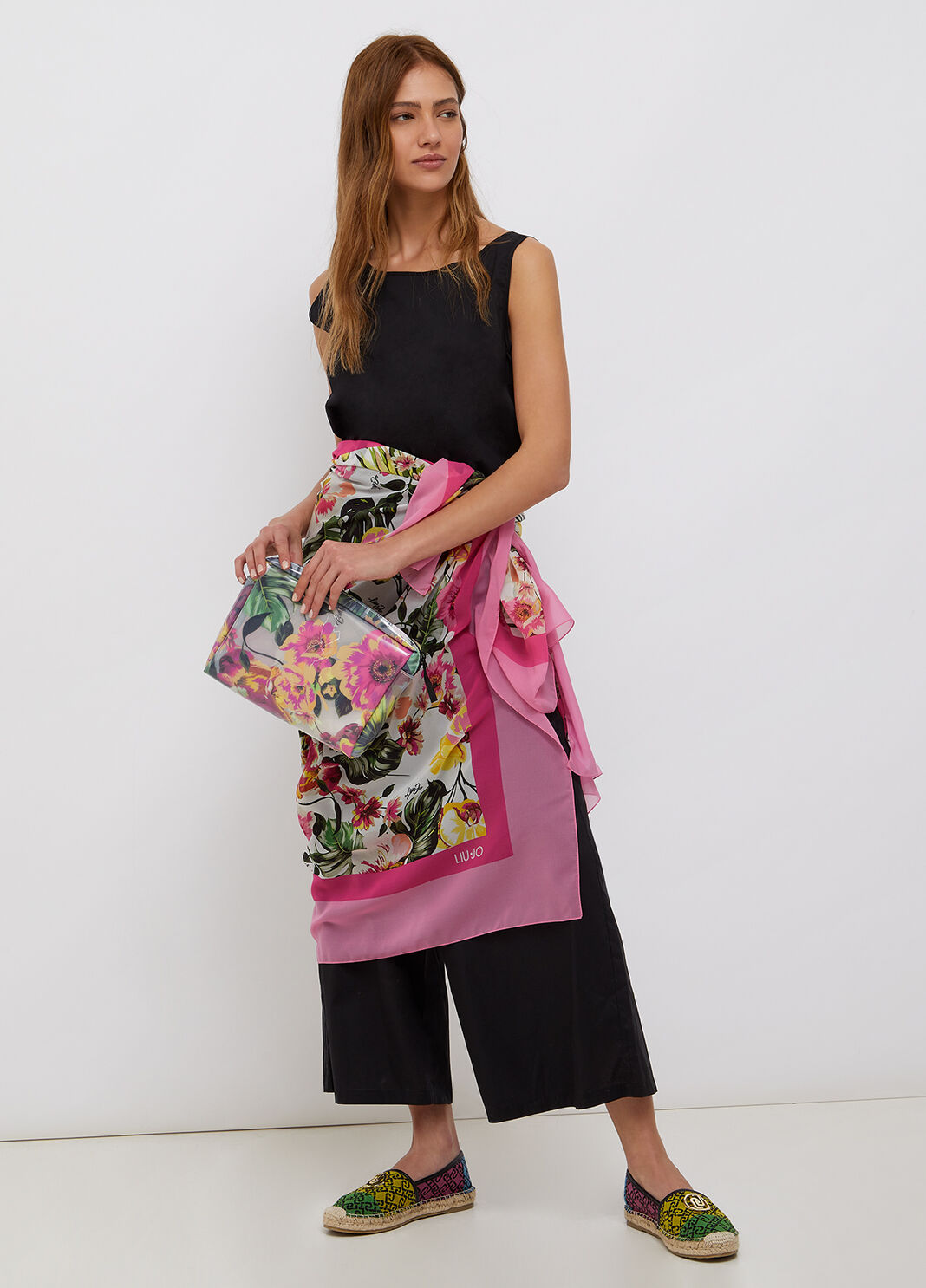 Combinaison longue en popeline noir Liu Jo - large image number 3