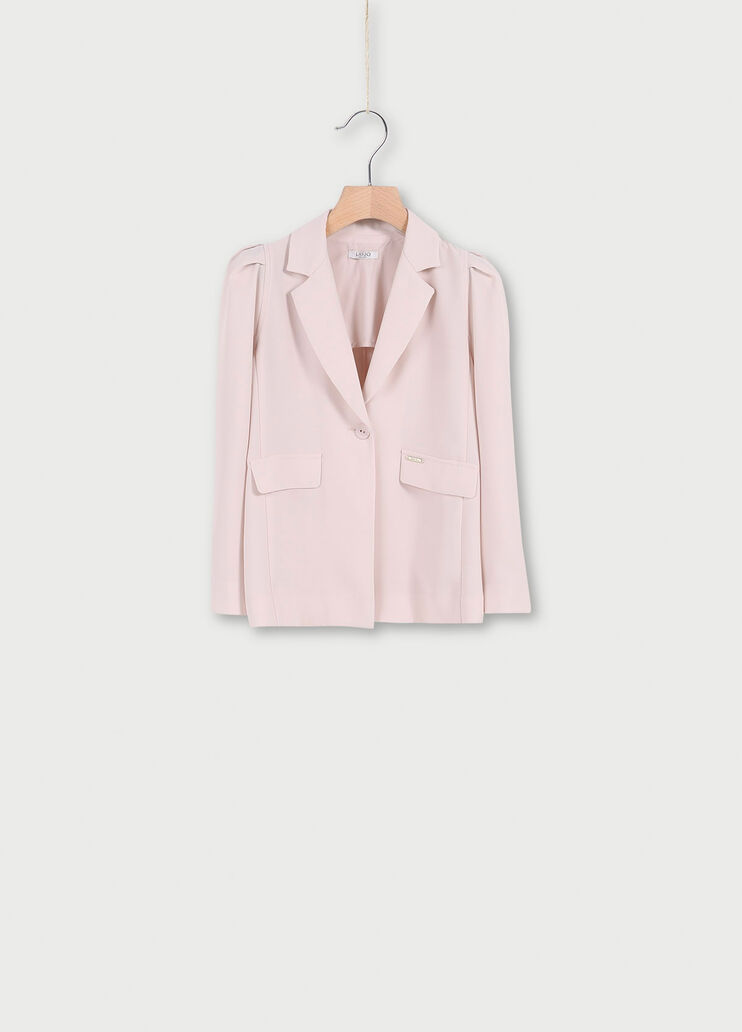 Blazer con maniche a sbuffo Rosa perlato Liu Jo - large image number 0