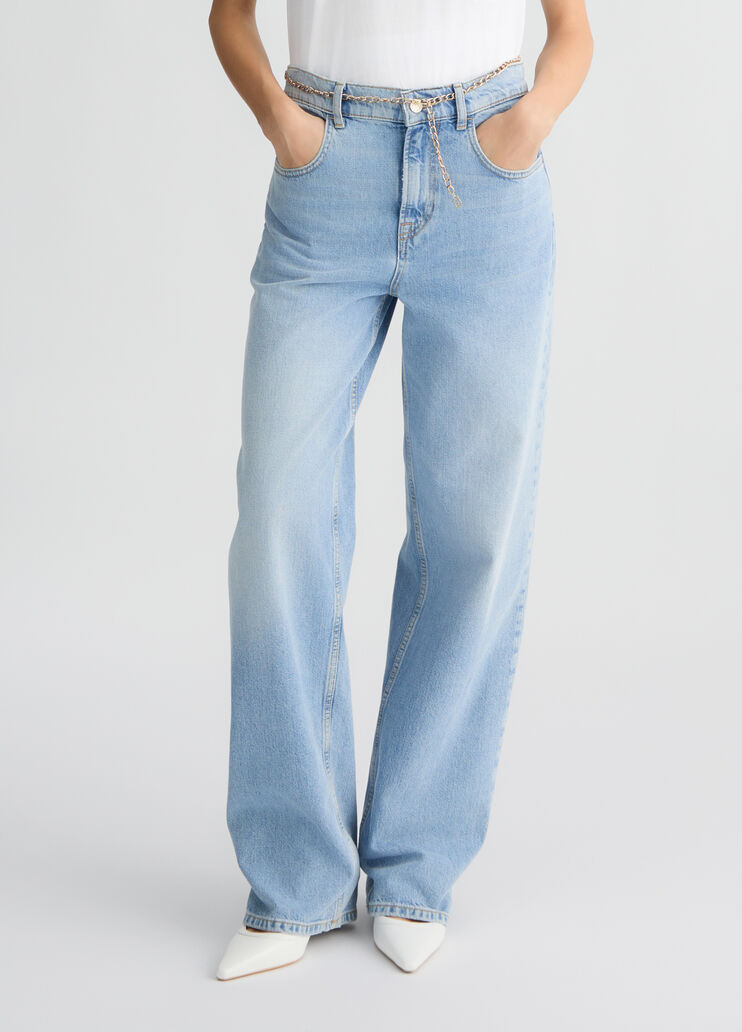High-waisted straight-leg jeans Blue denim Liu Jo - medium High-waisted straight-leg jeans Blue denim Liu Jo - medium