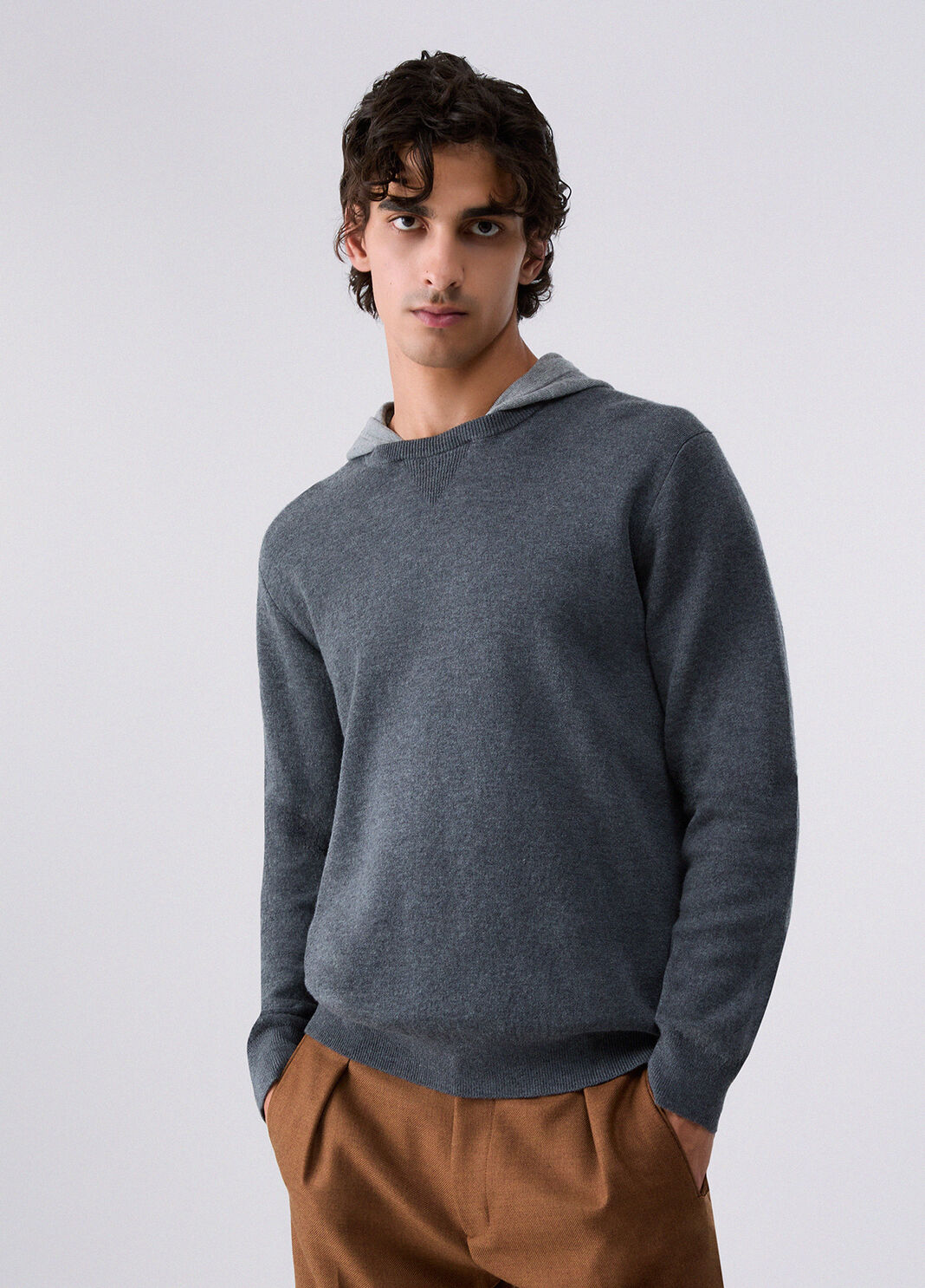Knit with hood dark grey Liu Jo - large image number 0