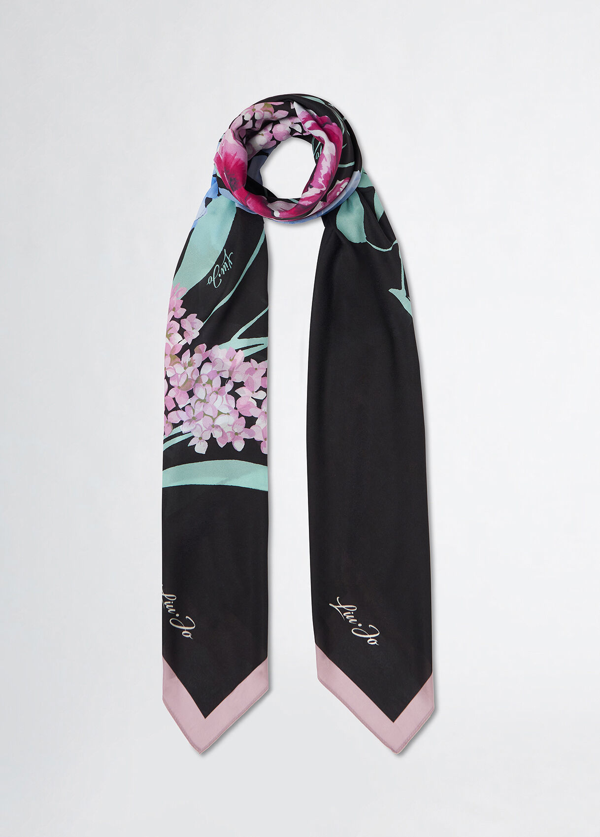 スカーフ LIU JO Woman Scarf Multicolor 2F3125T0300 00005 Liu Jo Animal Print Scarf / Black