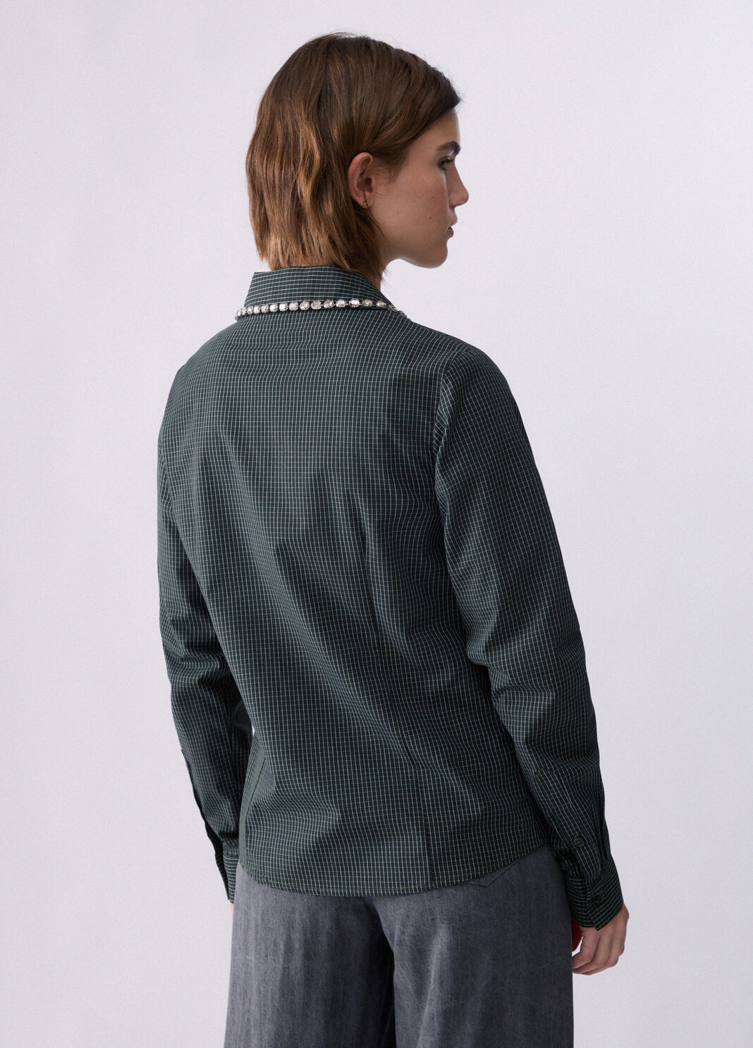 Shirt with Jewel Embroidery green Liu Jo - large image number 1