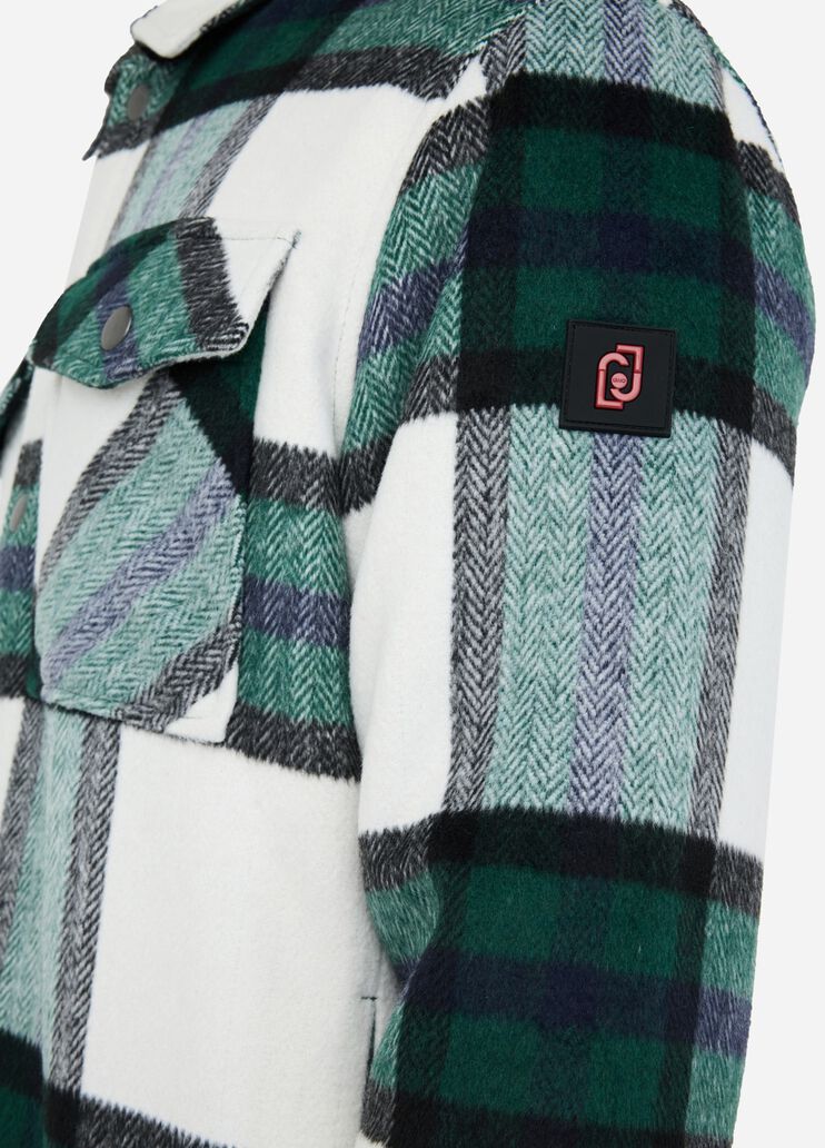 Chequered wool shacket green Liu Jo - large image number 4 Chequered wool shacket green Liu Jo - large image number 4