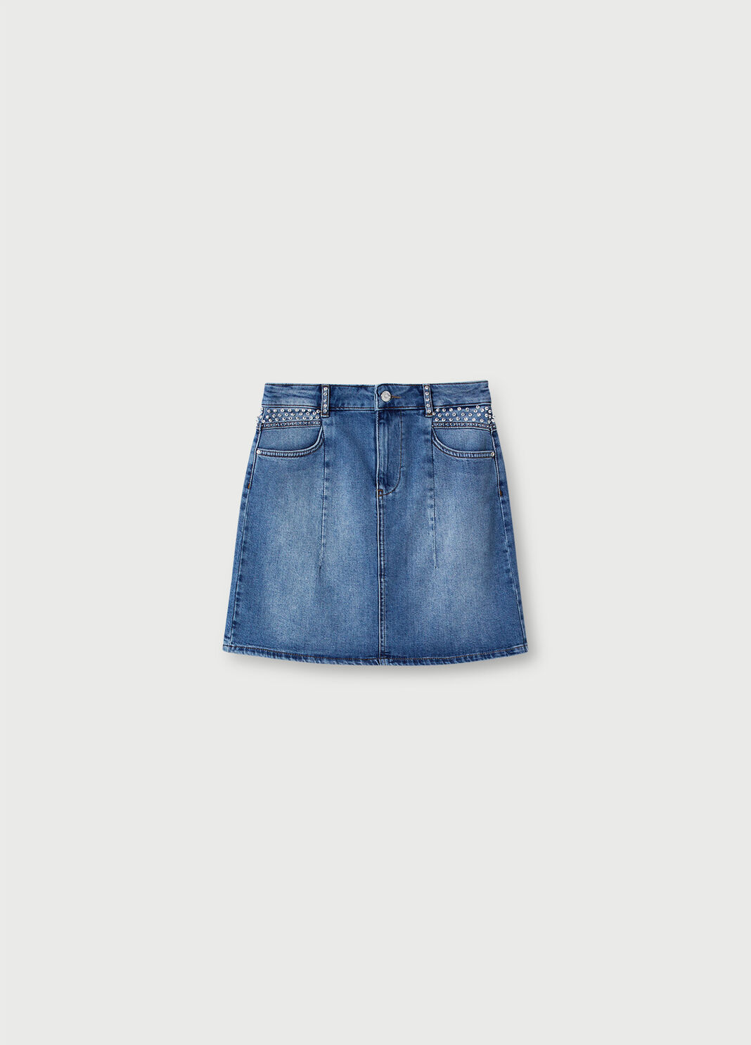 Minigonna con borchie Denim blu Liu Jo - large image number 4