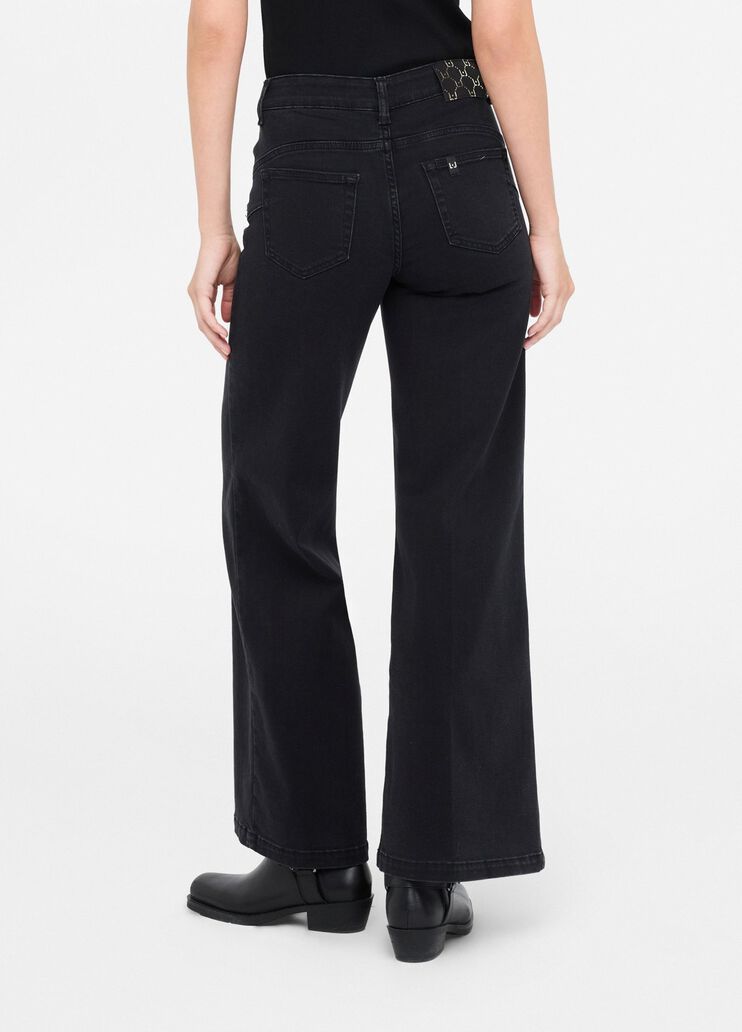 High-rise flared jeans black denim Liu Jo - large image number 1 High-rise flared jeans black denim Liu Jo - large image number 1