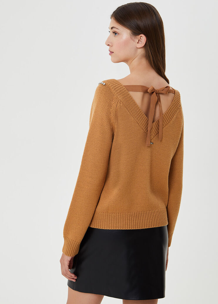Jumper with cut-outs Brown Liu Jo - large image number 1