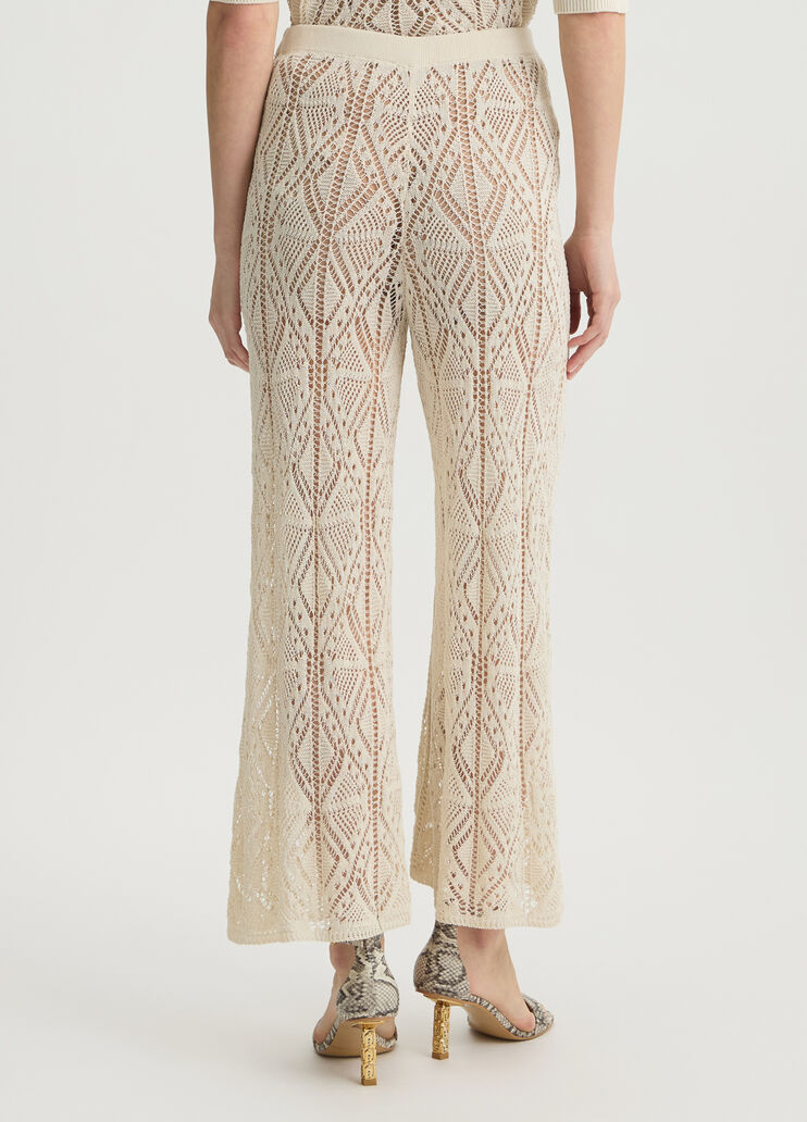 Crochet trousers light beige Liu Jo - large image number 1 Crochet trousers light beige Liu Jo - large image number 1