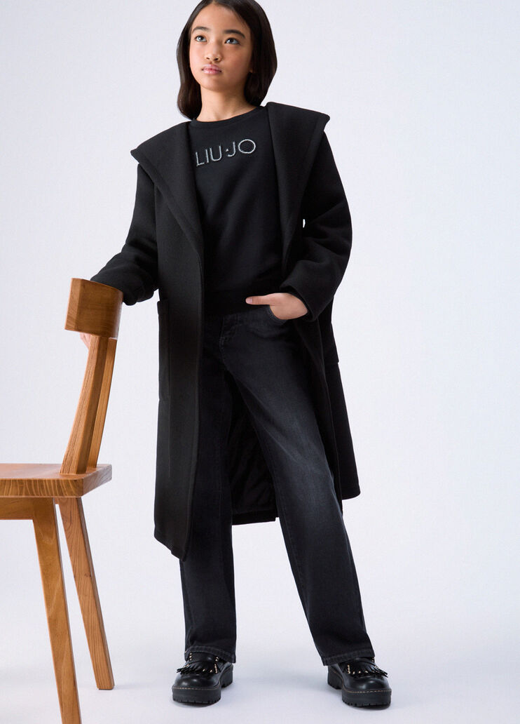 Pantalon droit denim noir Liu Jo - medium