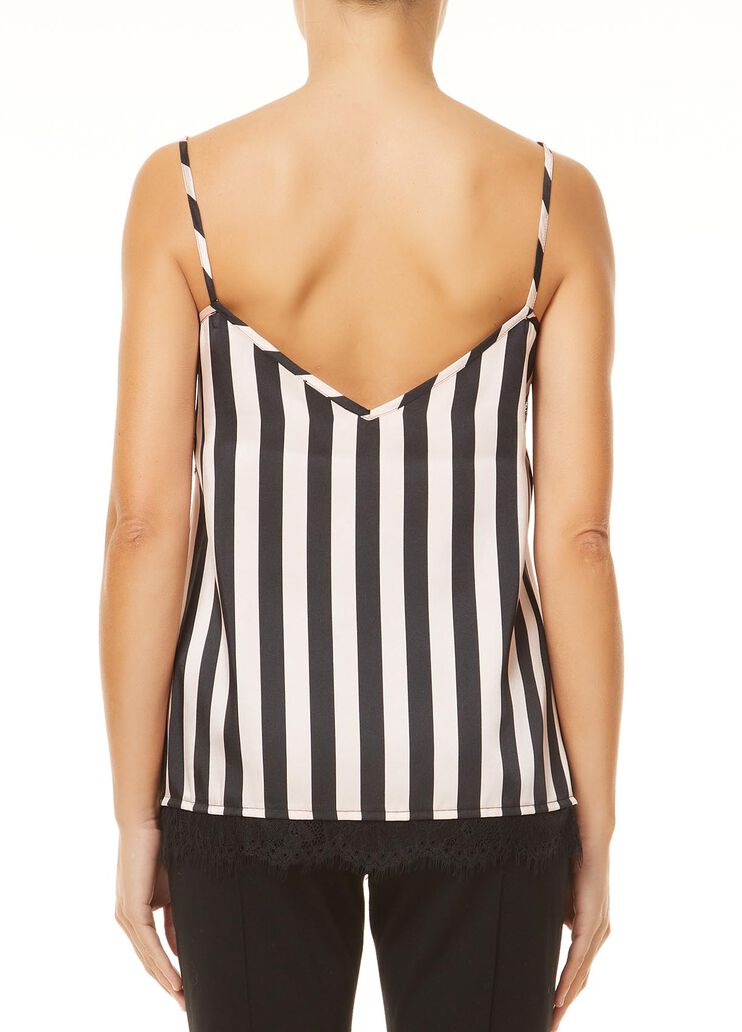 Топ с кружевной отделкой в стиле линжери Чёрный/гранатовый Liu Jo - large image number 1