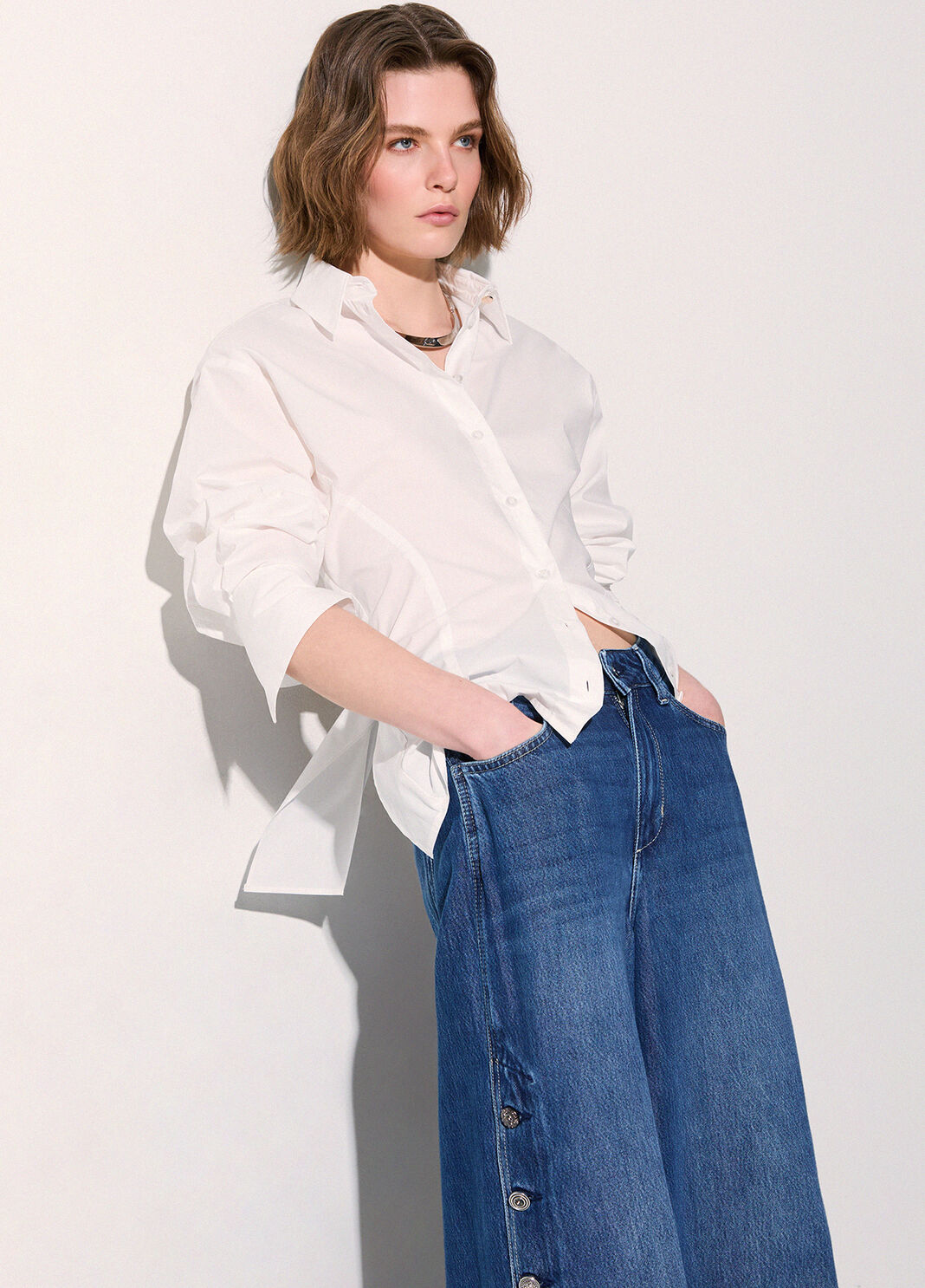 Shirt with bow white wool Liu Jo - large image number 3