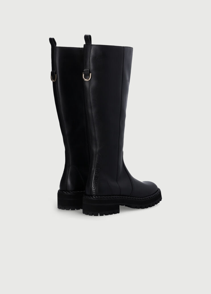 High boots in genuine leather black Liu Jo - large image number 3 High boots in genuine leather black Liu Jo - large image number 3