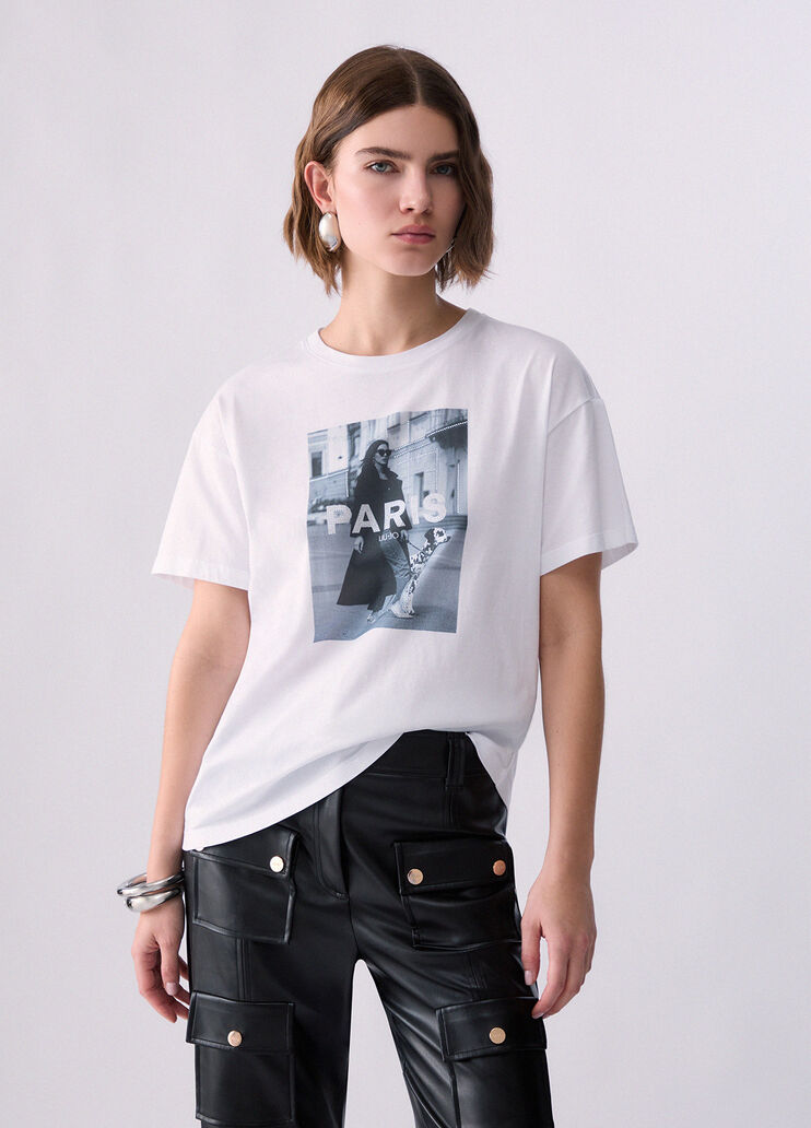 Printed Jersey T-shirt white Liu Jo - medium