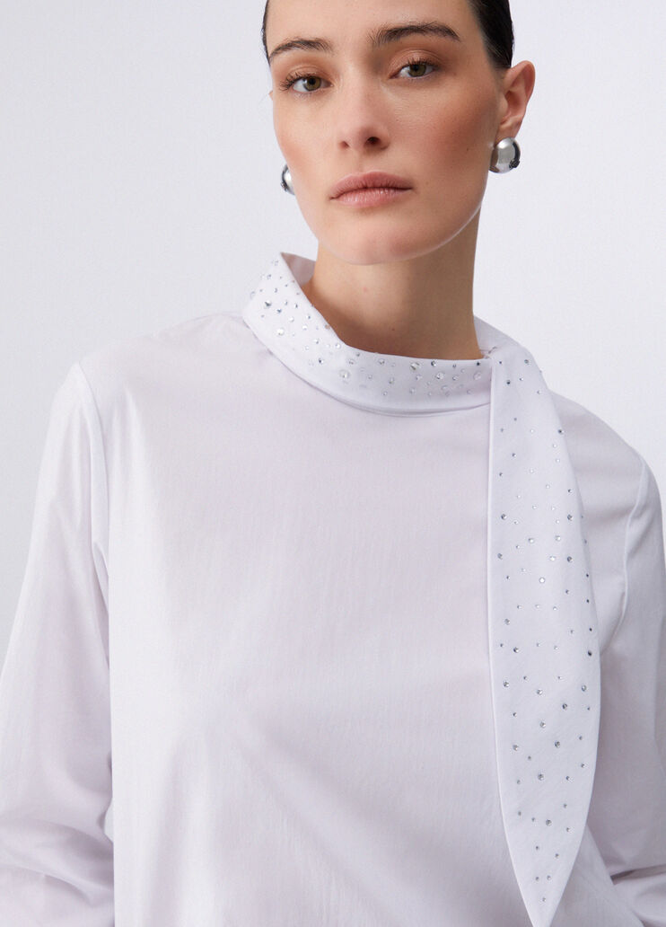 Blouse with maxi bow white Liu Jo - large image number 4