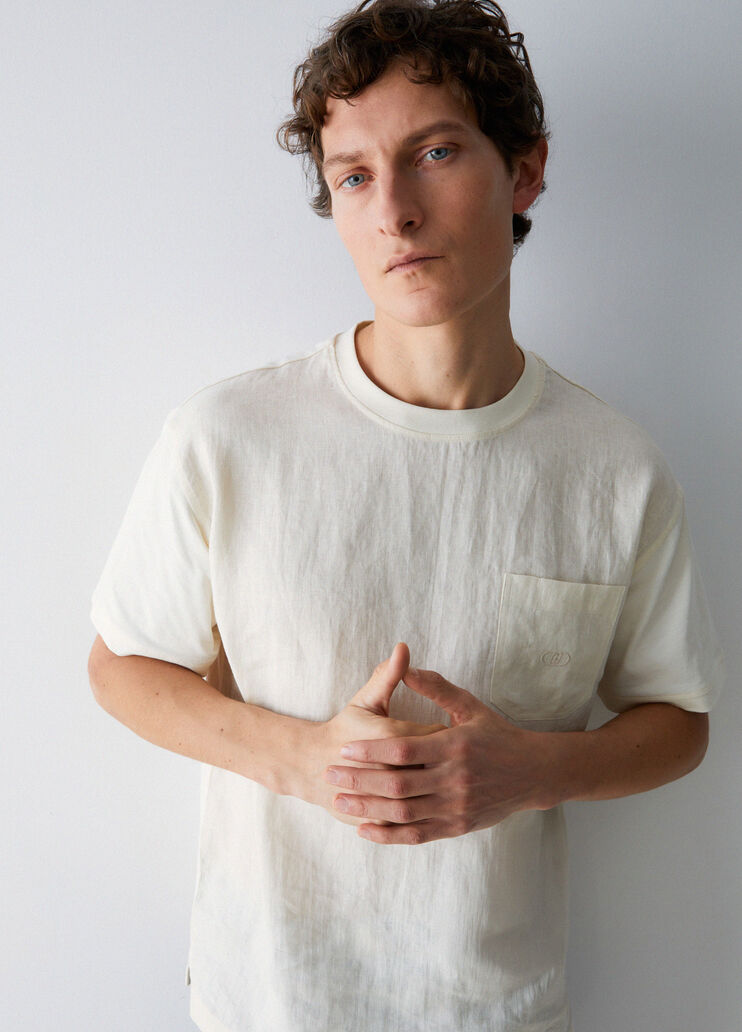 100% linen T-shirt cream Liu Jo - medium