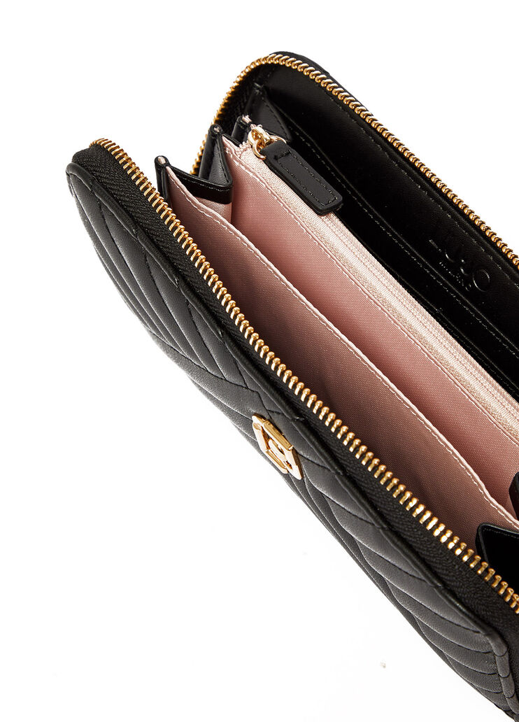 Cartera grande ecosostenible guateada negro Liu Jo - large image number 1