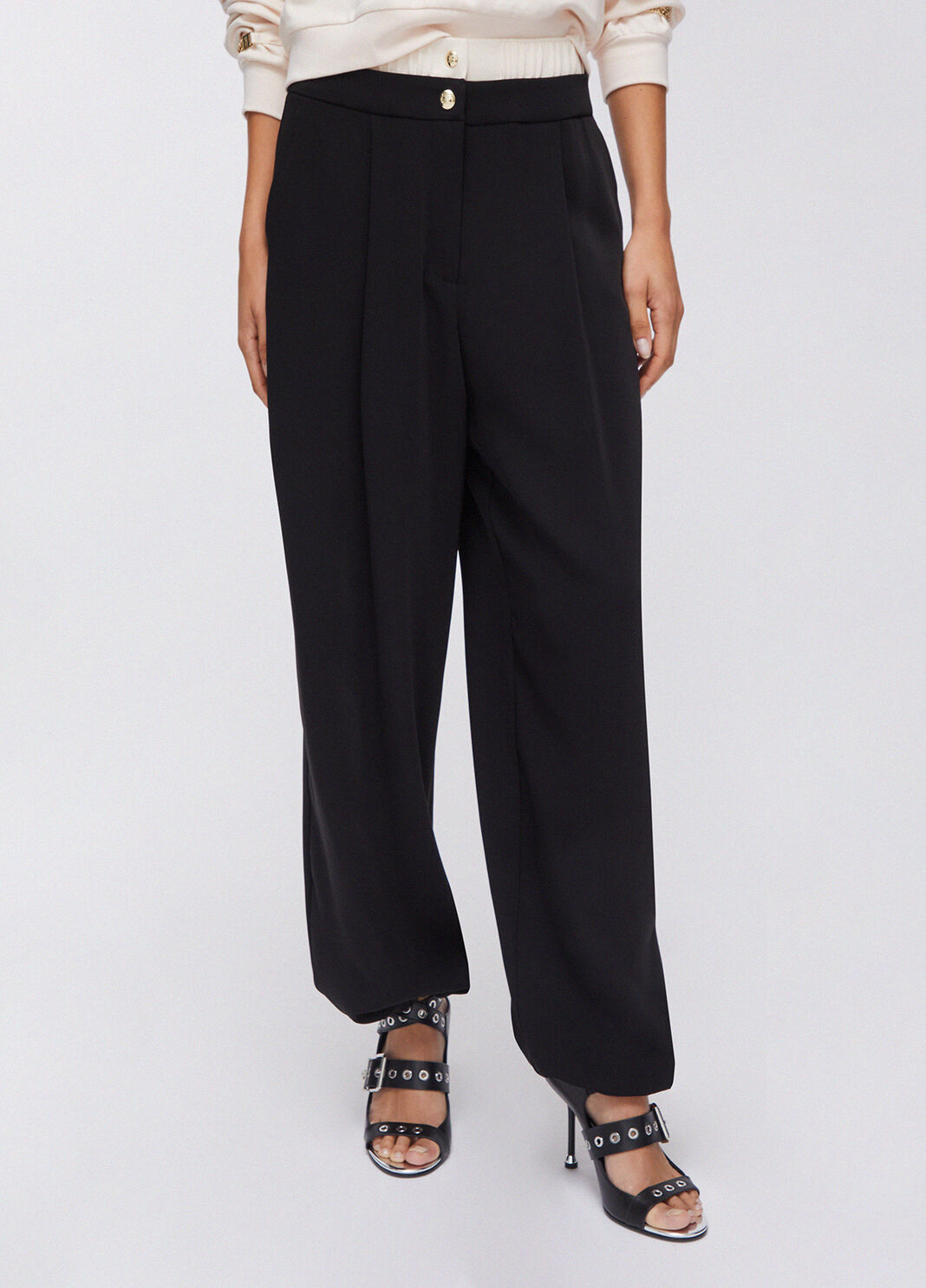 Trousers with double waistband black Liu Jo - large image number 0