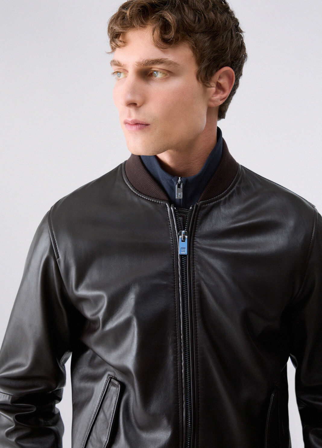 Leather Bomber Jacket chocolate Liu Jo - large image number 4