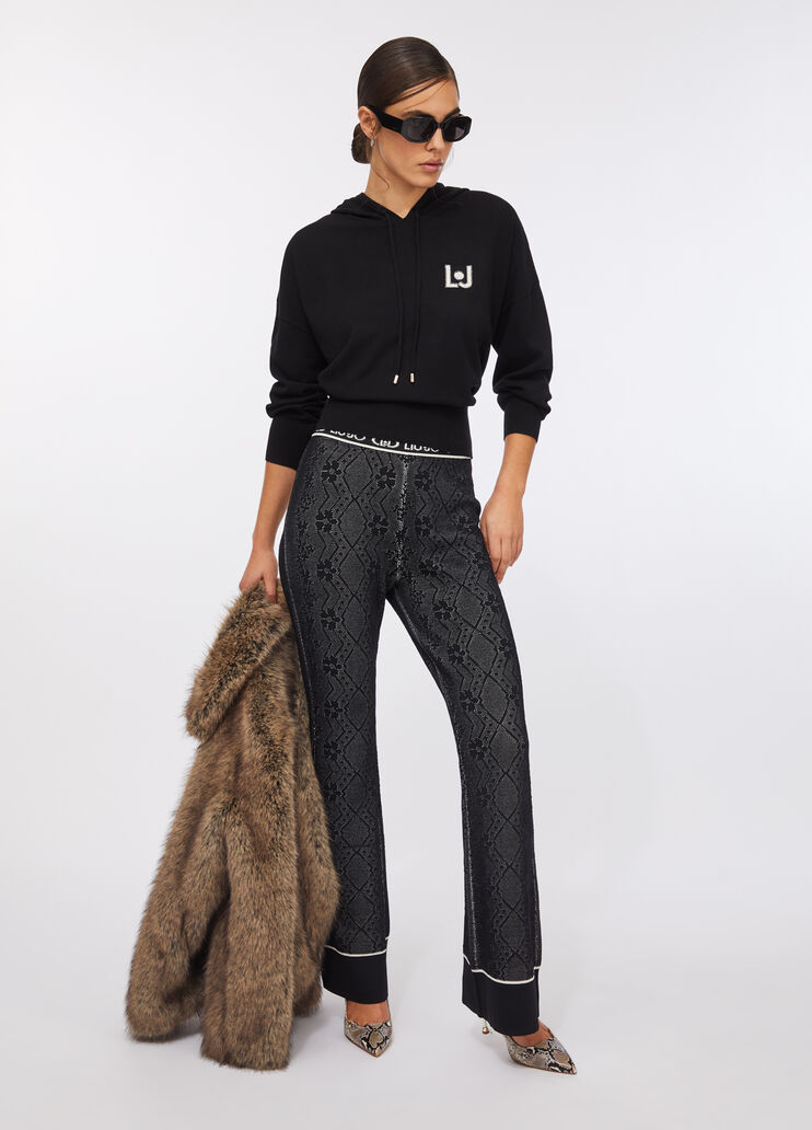 Knit sweatshirt black Liu Jo - large image number 5