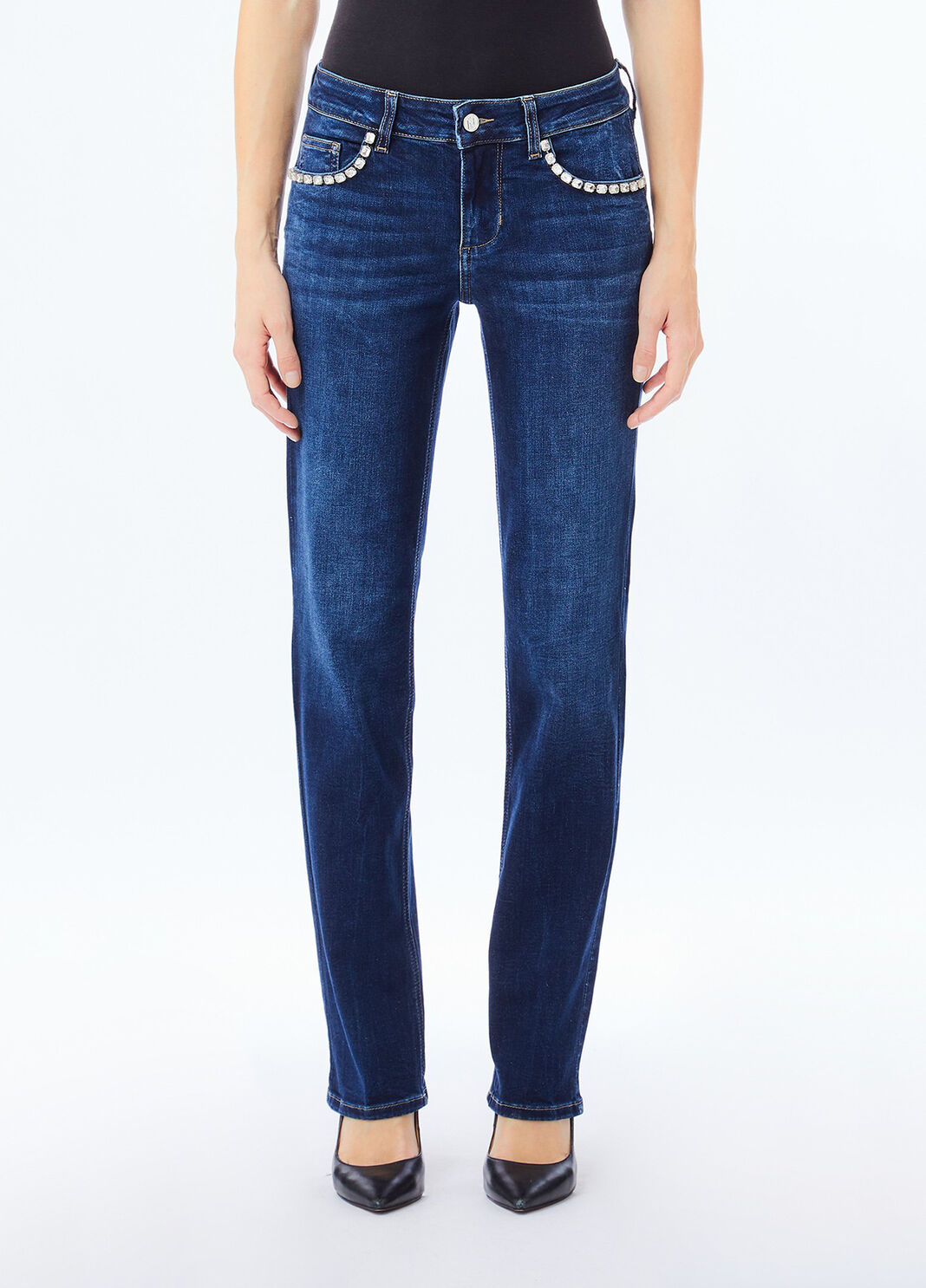 Slim-Jeans mit Rissen Dunkles Denimblau Liu Jo - large image number 0