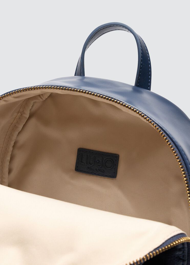 Backpack with logo and chain dark blue Liu Jo - large image number 5