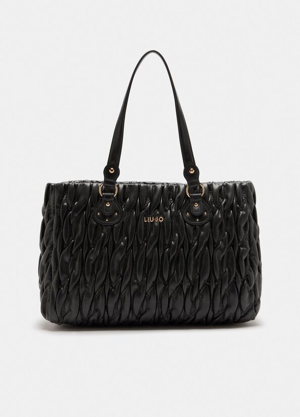 Medium quilted shopping bag  black Liu Jo - large image number 0