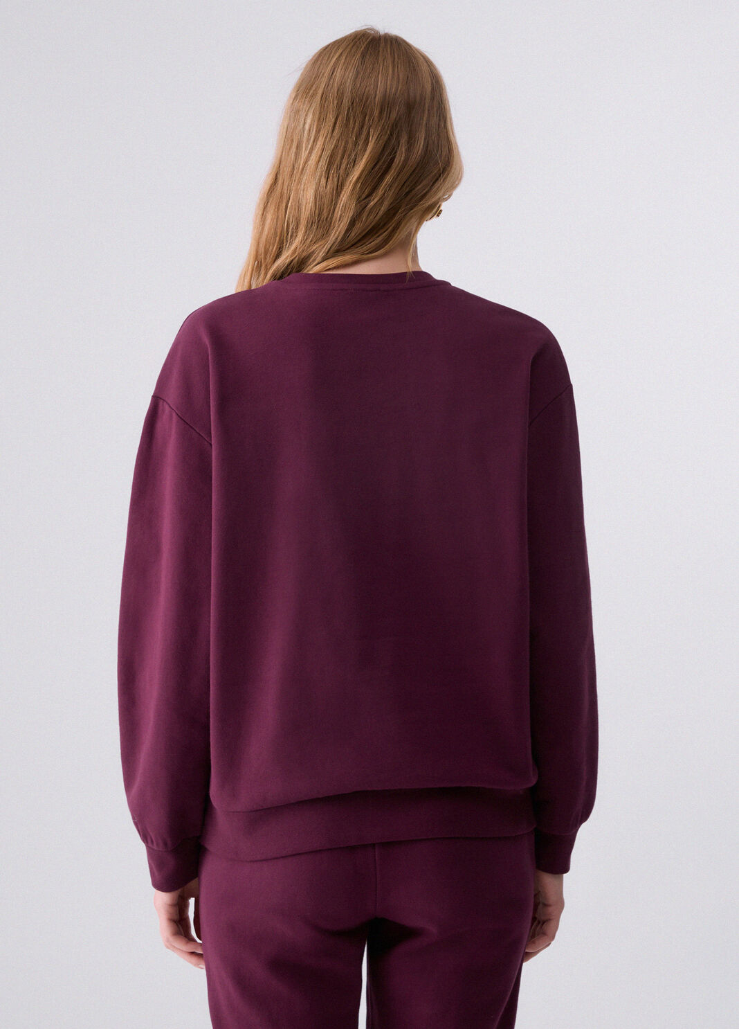 Sweat-shirt avec ornements bijoux aubergine Liu Jo - large image number 1