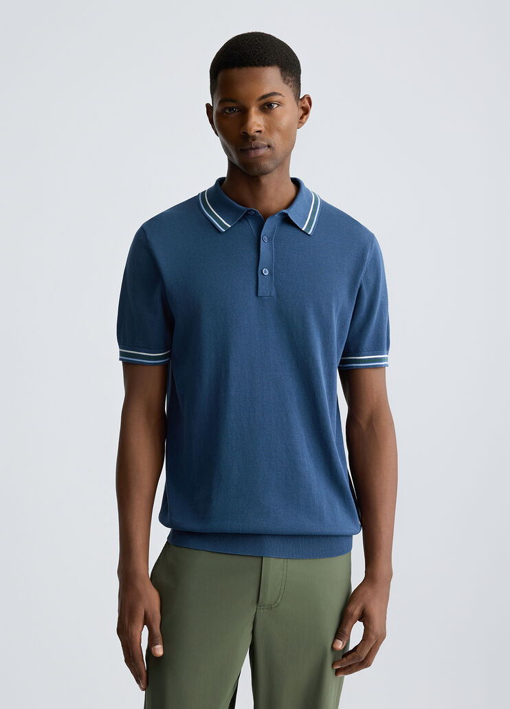 Blue knit polo shirt lapis blue Liu Jo - medium Blue knit polo shirt lapis blue Liu Jo - medium