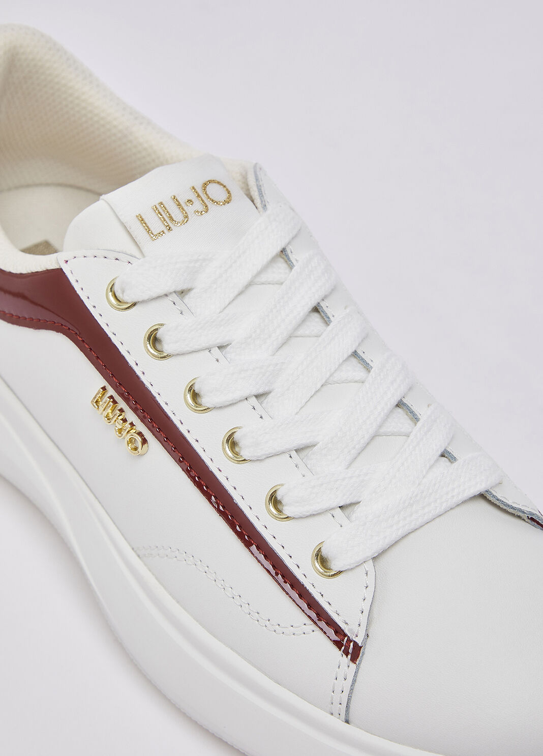 Leather sneakers white/red Liu Jo - large image number 5