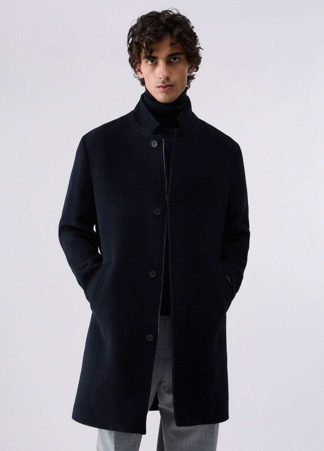 Wool and Cashmere Coat dark blue Liu Jo - large image number 0