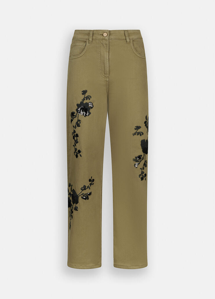 Trousers with embroidery green Liu Jo - large image number 6