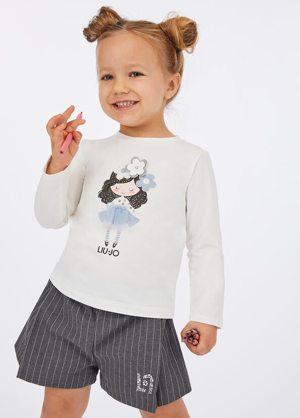 Cotton T-shirt with print white Liu Jo - large image number 0