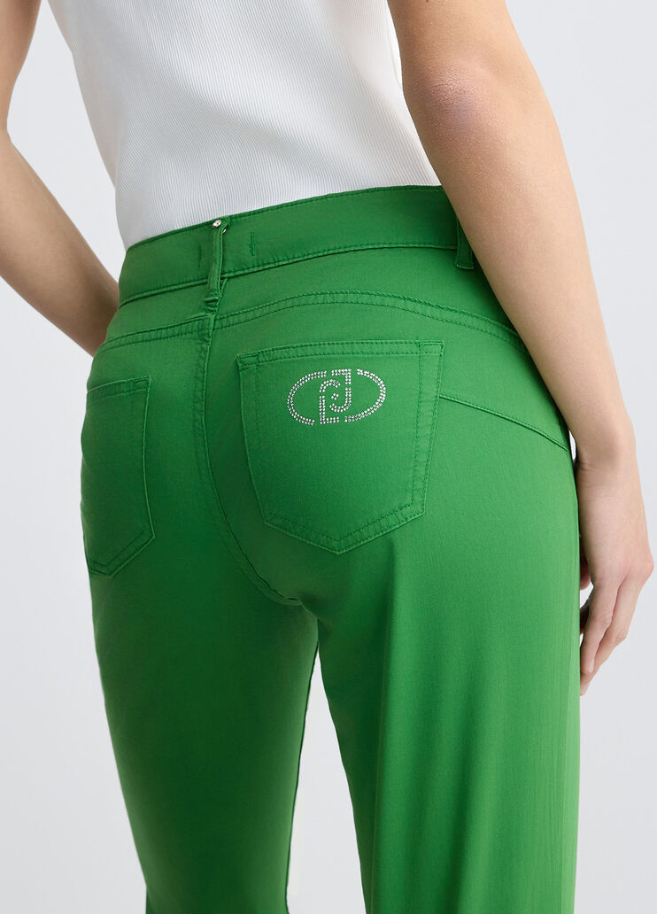 Cropped skinny trousers green Liu Jo - large image number 2 Cropped skinny trousers green Liu Jo - large image number 2