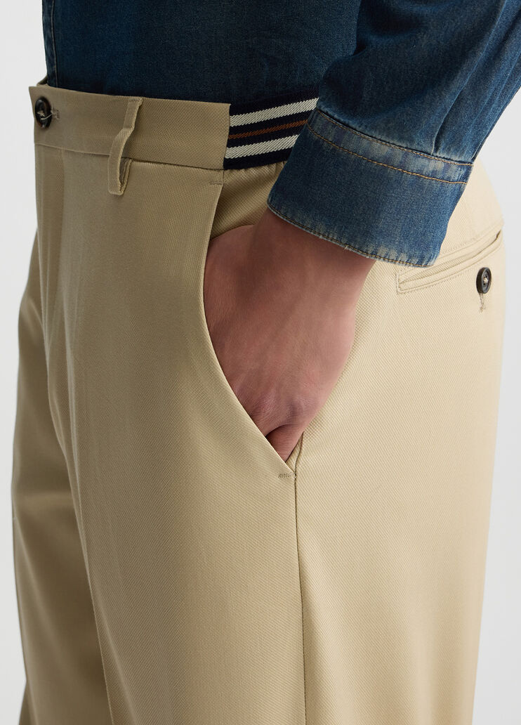 Trousers with stretch insert khaki Liu Jo - large image number 4 Trousers with stretch insert khaki Liu Jo - large image number 4