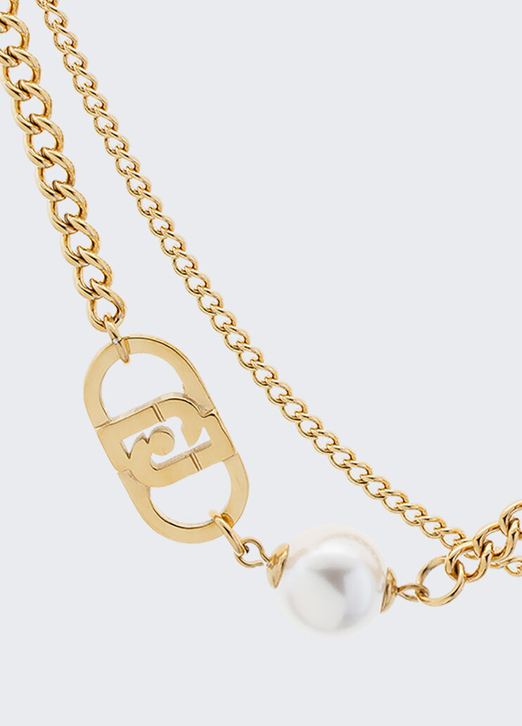 Necklace with pearl detailing gold Liu Jo - large image number 1 Necklace with pearl detailing gold Liu Jo - large image number 1