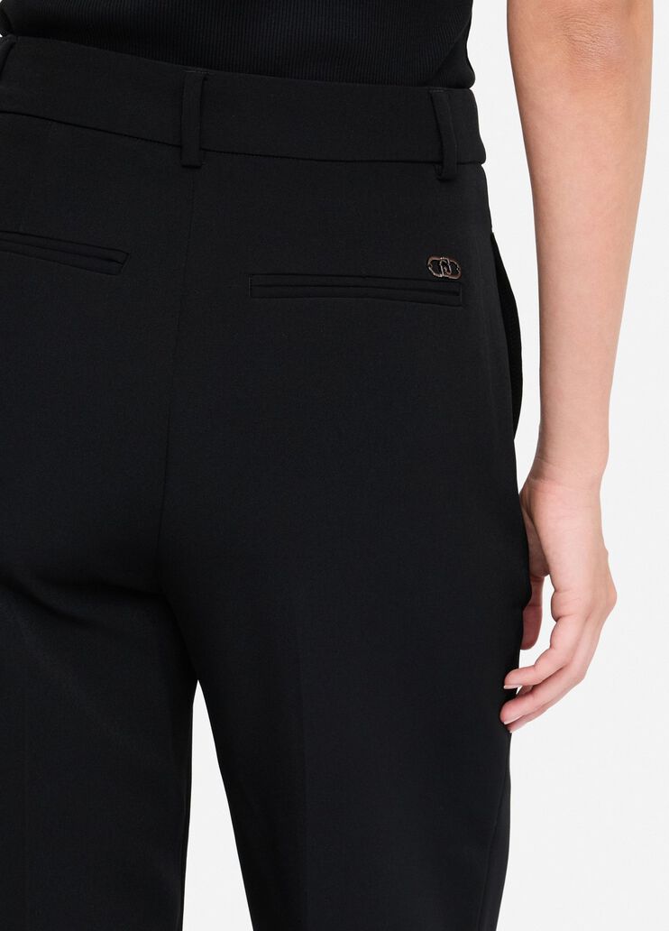 Flared trousers with slits black Liu Jo - large image number 4 Flared trousers with slits black Liu Jo - large image number 4