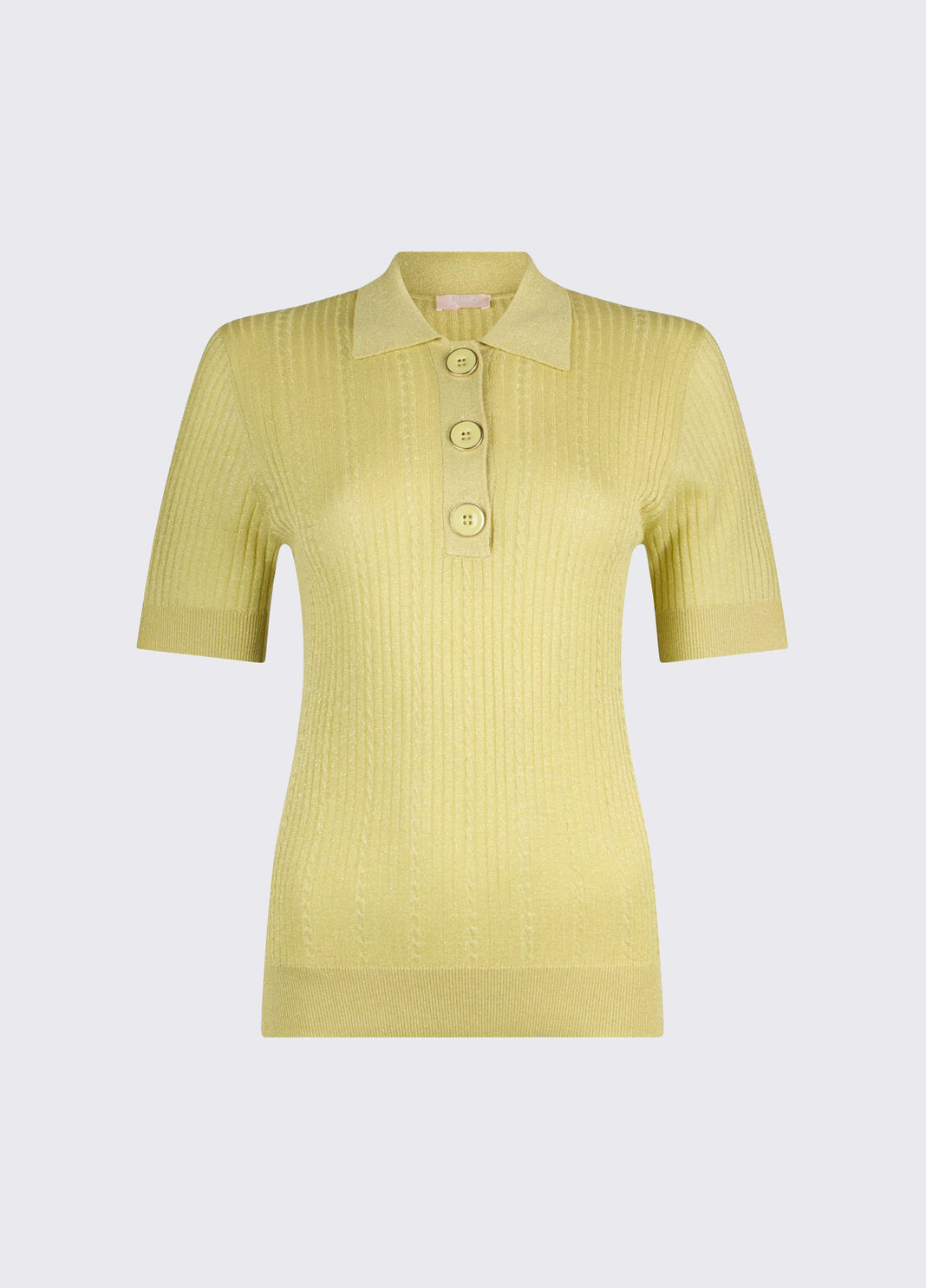 Knit polo-shirt yellow Liu Jo - large image number 6