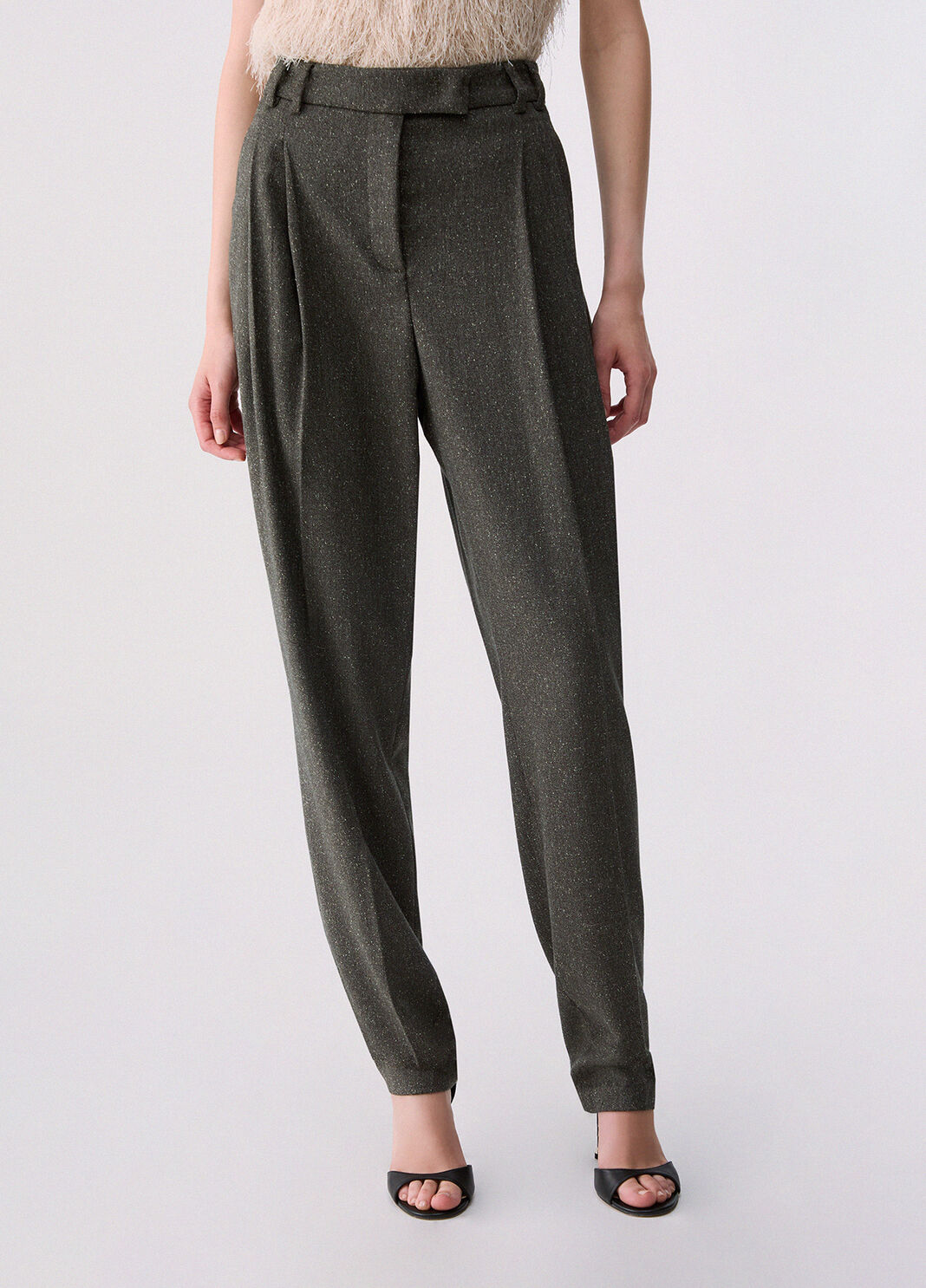 Trousers in tweed dark green Liu Jo - large image number 0