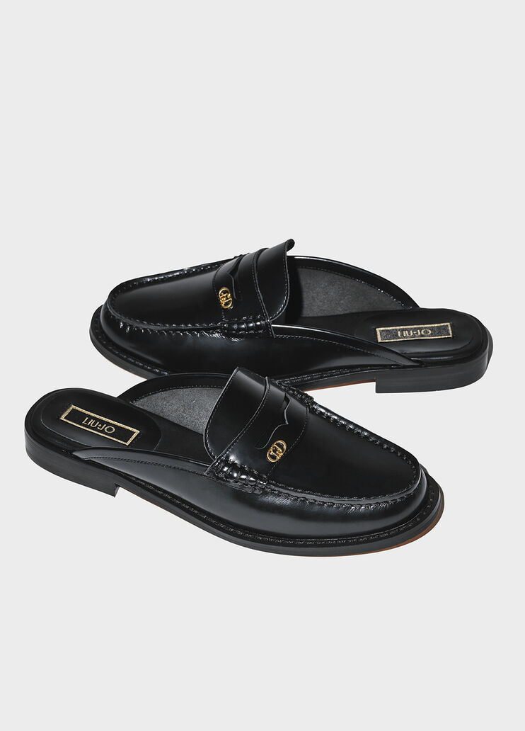 Black leather slippers black Liu Jo - large image number 5 Black leather slippers black Liu Jo - large image number 5