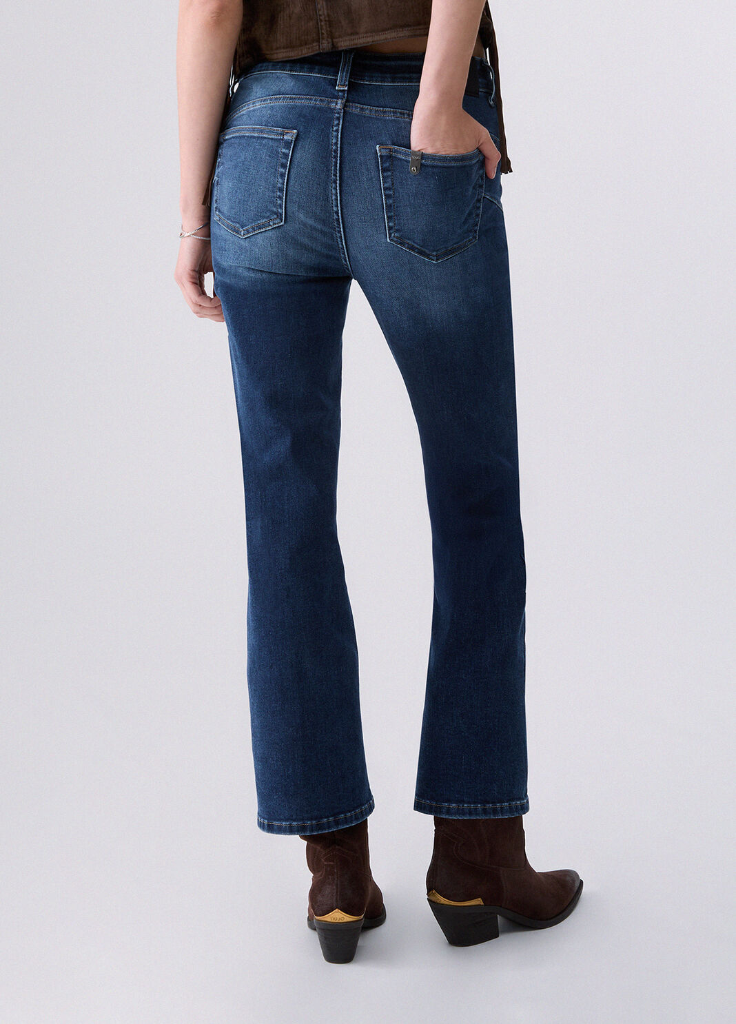 Bootcut jeans with jewel buttons dark blue denim Liu Jo - large image number 1