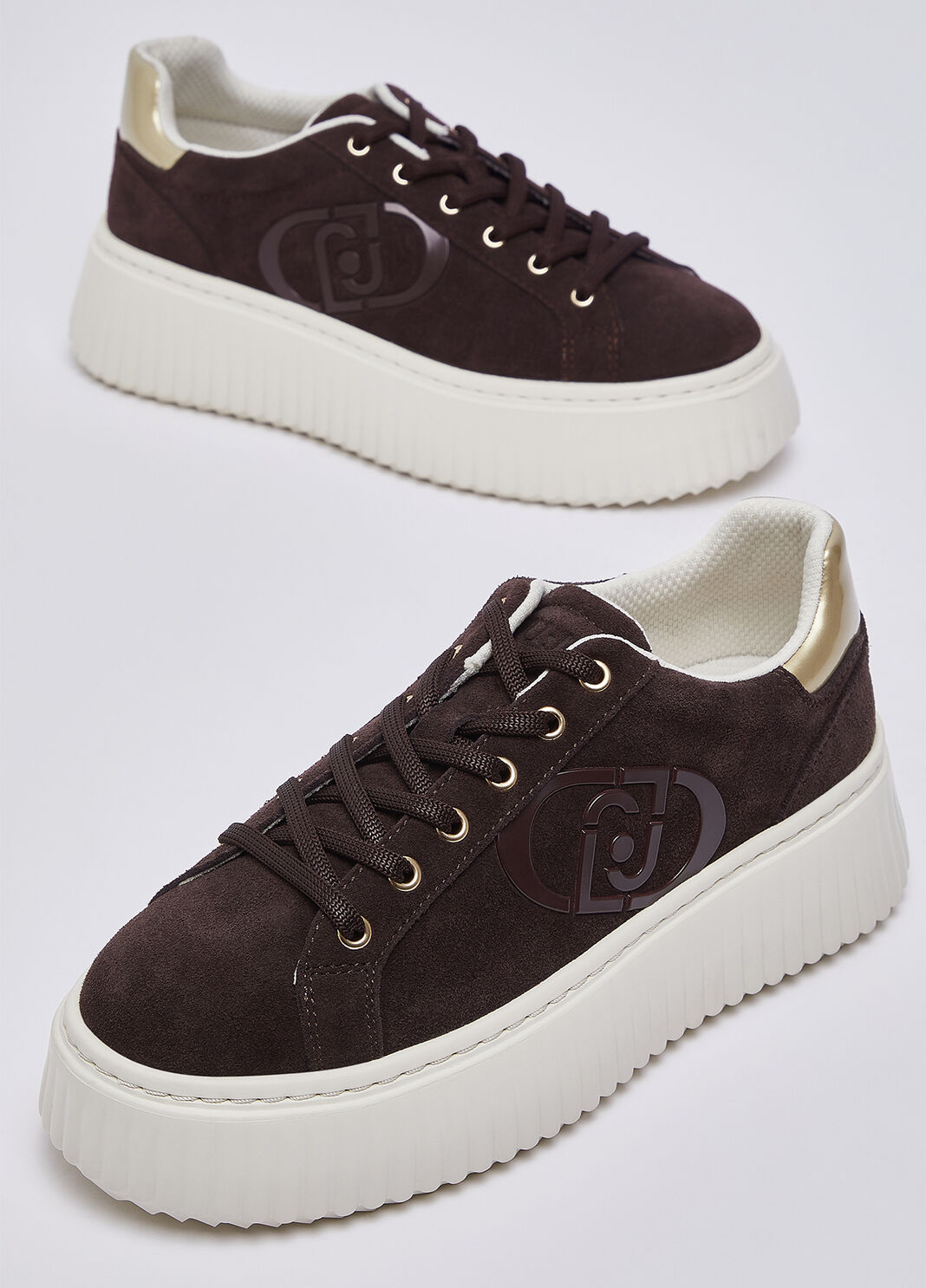 Platform sneakers in suede mocha Liu Jo - large image number 6