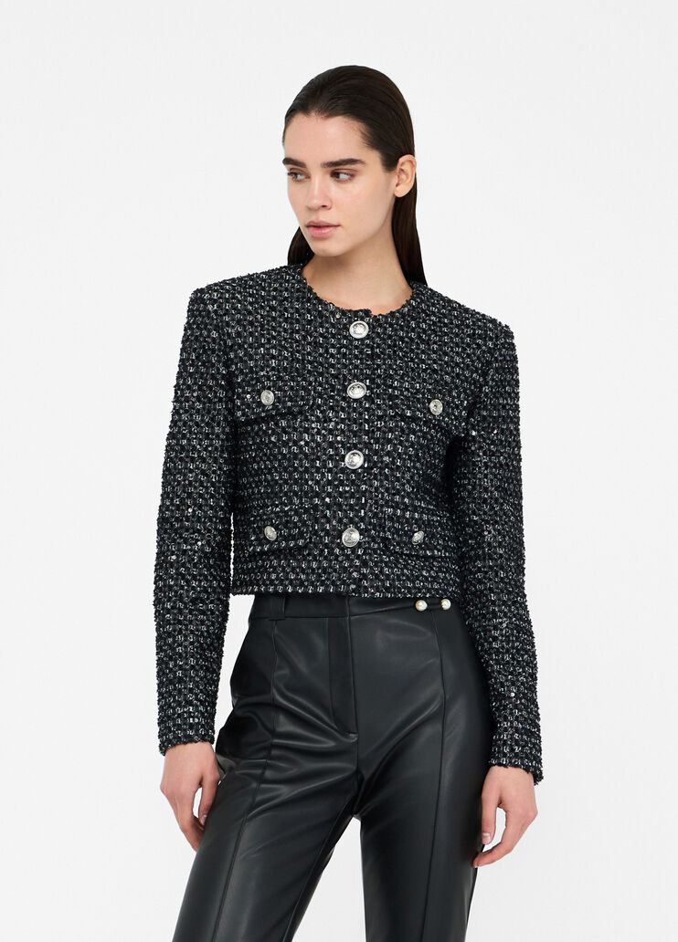 Bouclé-Jacke Schwarz Liu Jo - medium Bouclé-Jacke Schwarz Liu Jo - medium