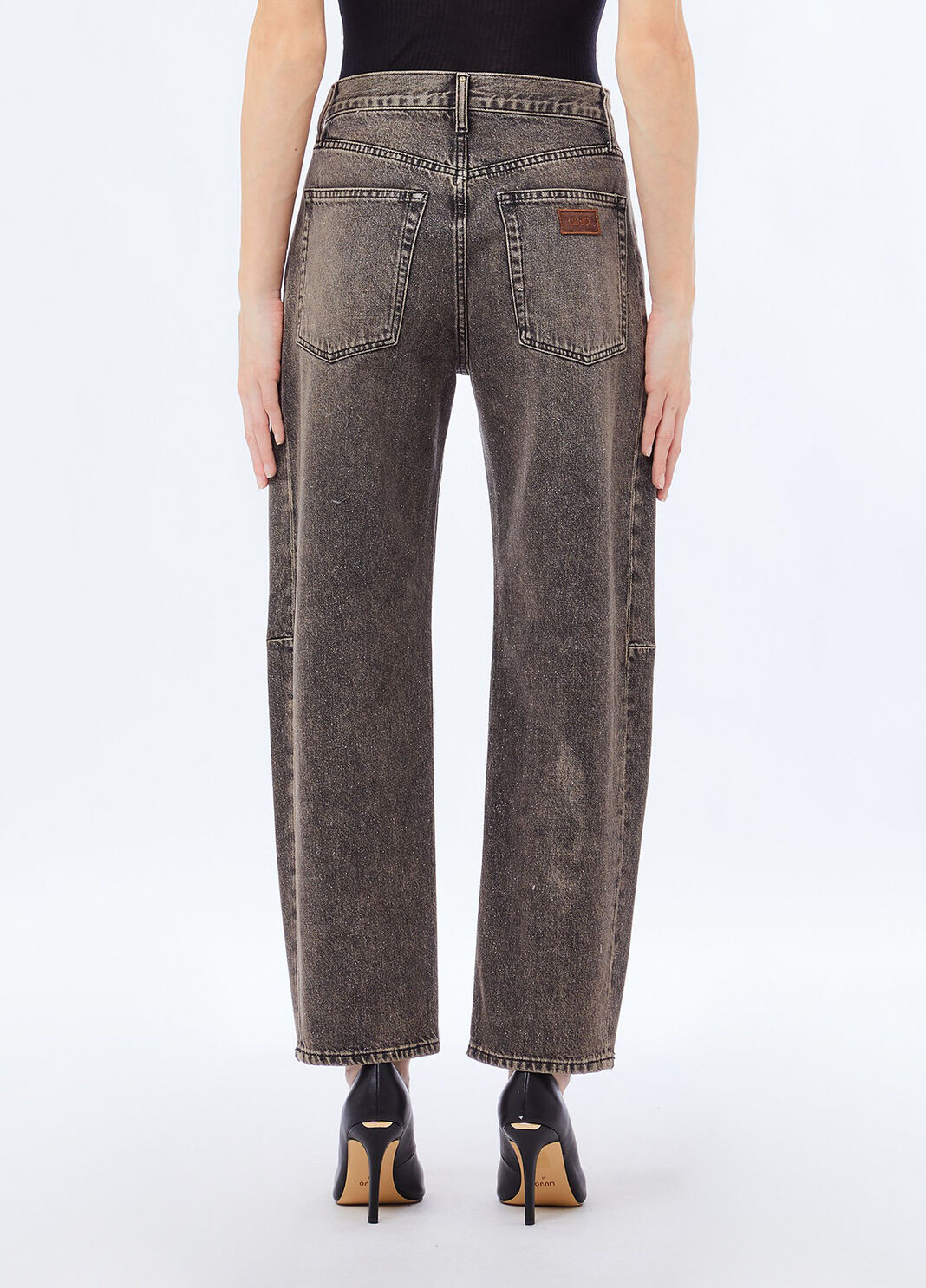 Boyfriend jeans with glittery detailing blue denim Liu Jo - large image number 1