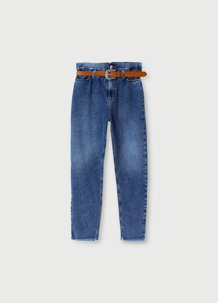 High-rise jeans with belt Blue Denim Liu Jo - large image number 4 High-rise jeans with belt Blue Denim Liu Jo - large image number 4