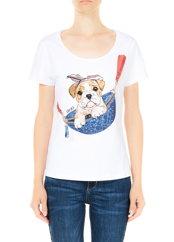 T-shirt with print Dog Liu Jo - large image number 0 T-shirt with print Dog Liu Jo - large image number 0