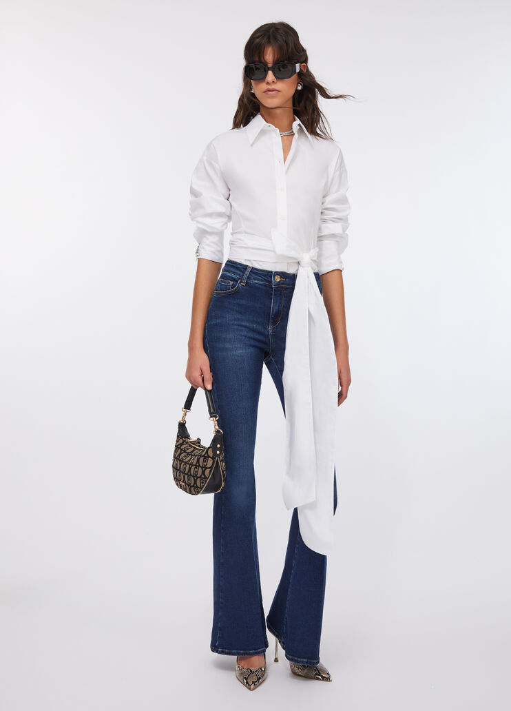 Bluse mit Schmuckstickerei Weiß Liu Jo - large image number 5