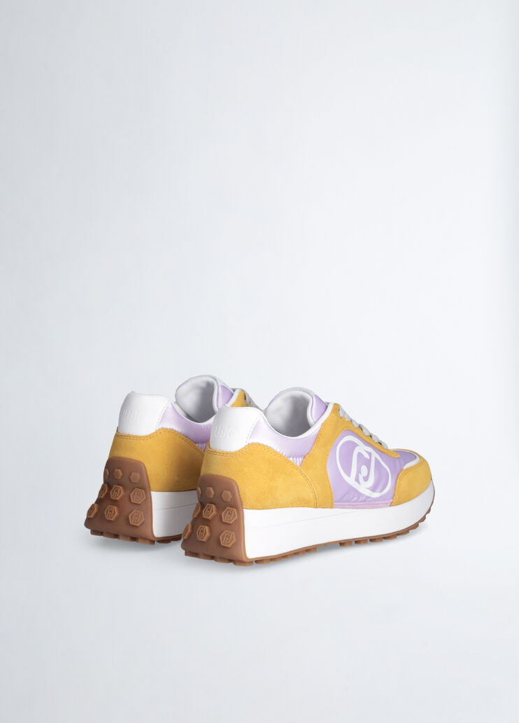 Lauf-Sneaker aus Veloursleder und Nylon Gelb Liu Jo - large image number 1 Lauf-Sneaker aus Veloursleder und Nylon Gelb Liu Jo - large image number 1