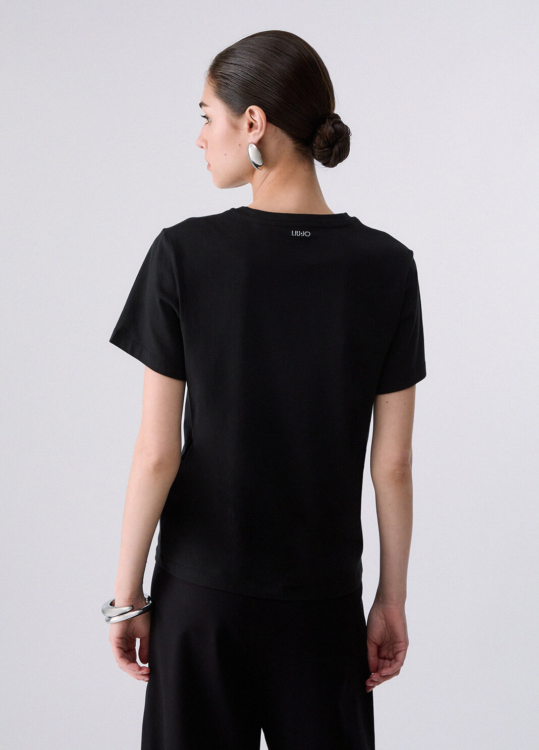 T-shirt imprim&eacute; noir et Mister mouse Liu Jo - large image number 1