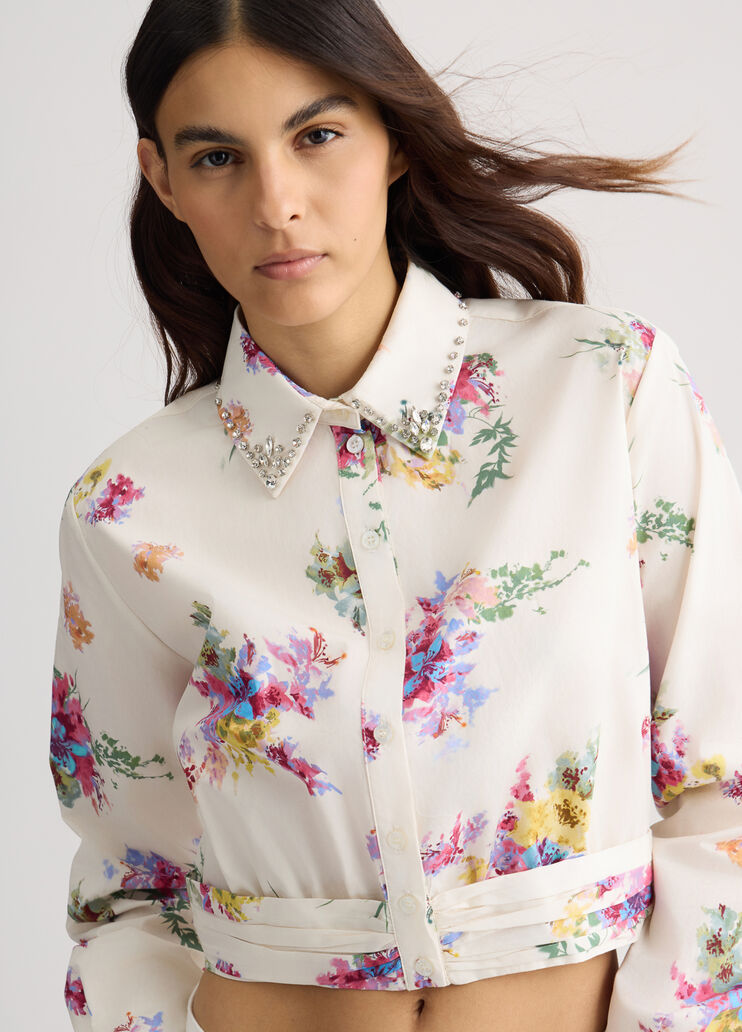 Floral shirt white with flowers Liu Jo - large image number 2 Floral shirt white with flowers Liu Jo - large image number 2