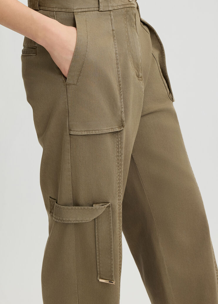 Worker trousers khaki green Liu Jo - large image number 4 Worker trousers khaki green Liu Jo - large image number 4